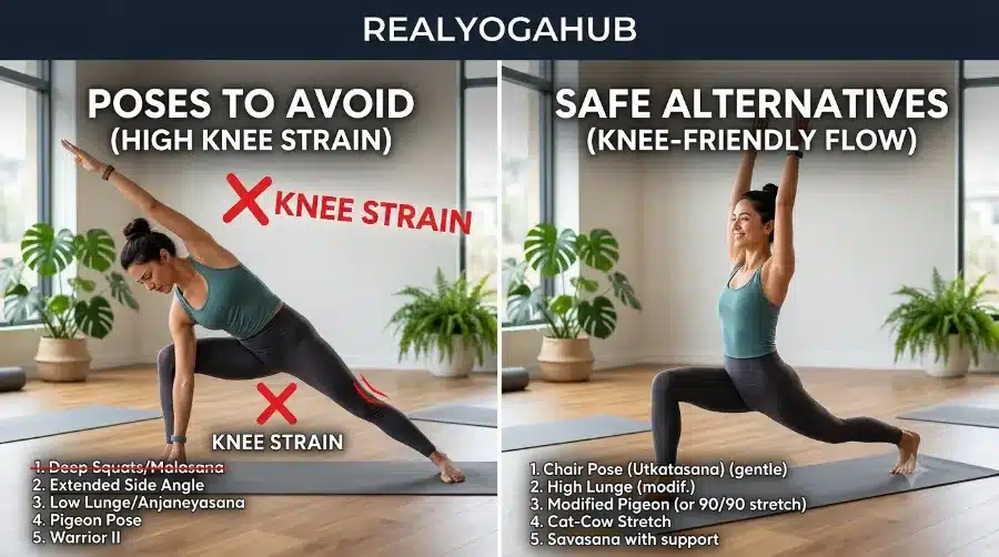5 Yoga Poses to Avoid With Bad Knees