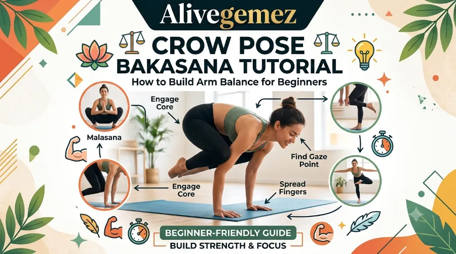 crow pose bakasana tutorial