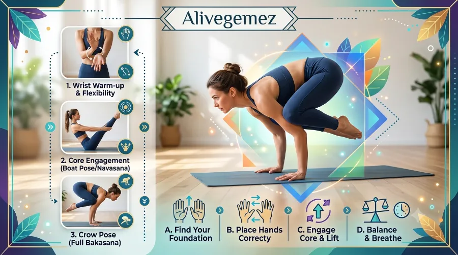 crow pose bakasana tutorial