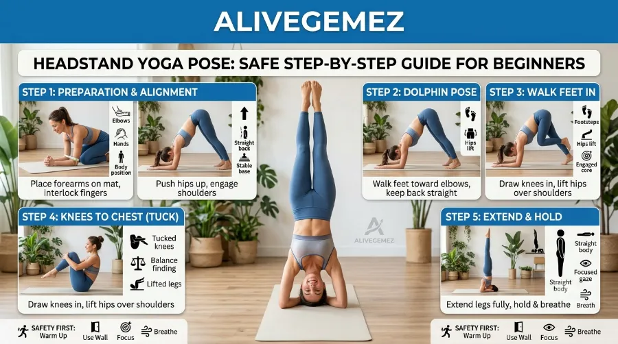 headstand yoga pose beginners
