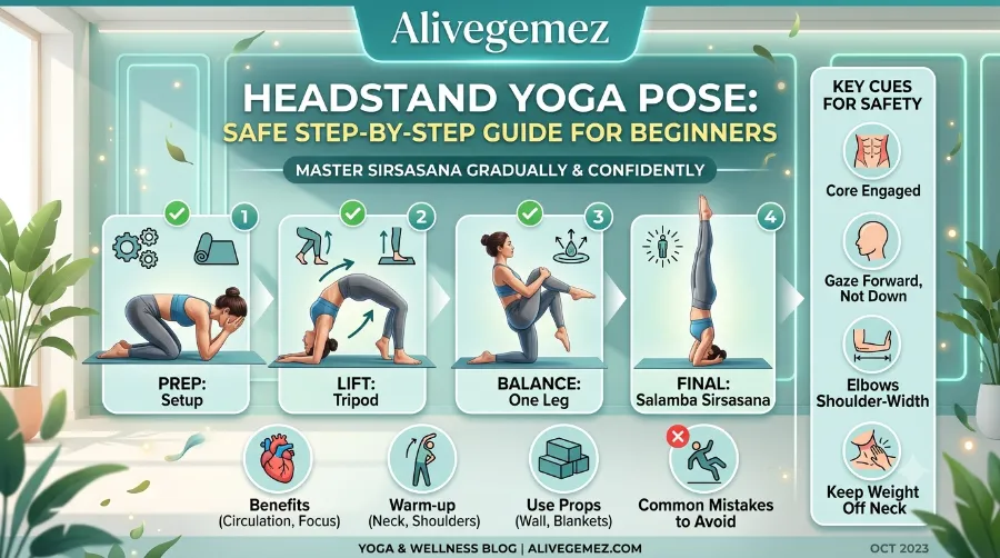 headstand yoga pose beginners