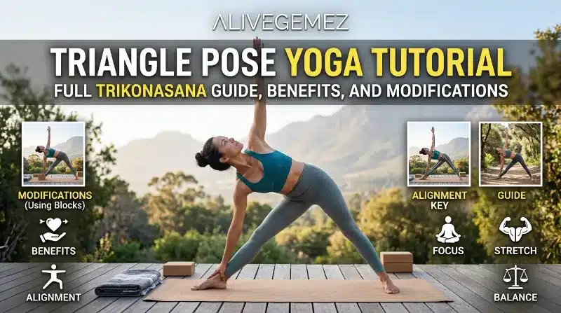 triangle pose yoga tutorial