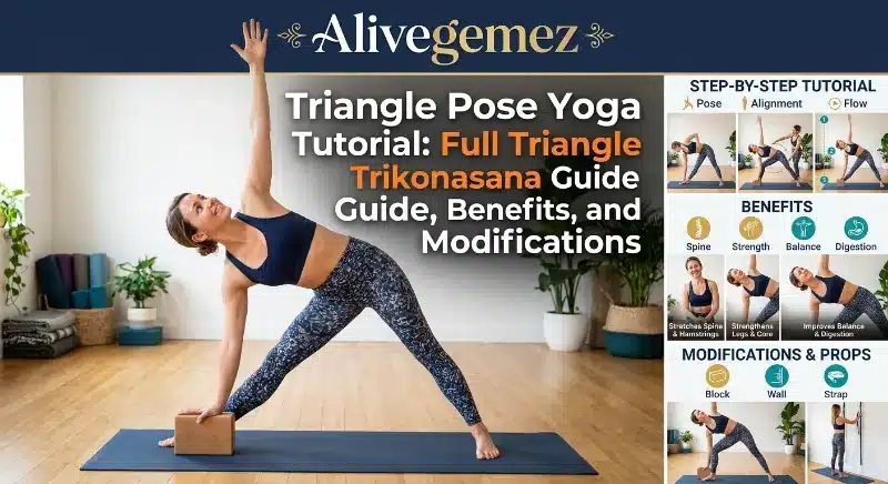 triangle pose yoga tutorial
