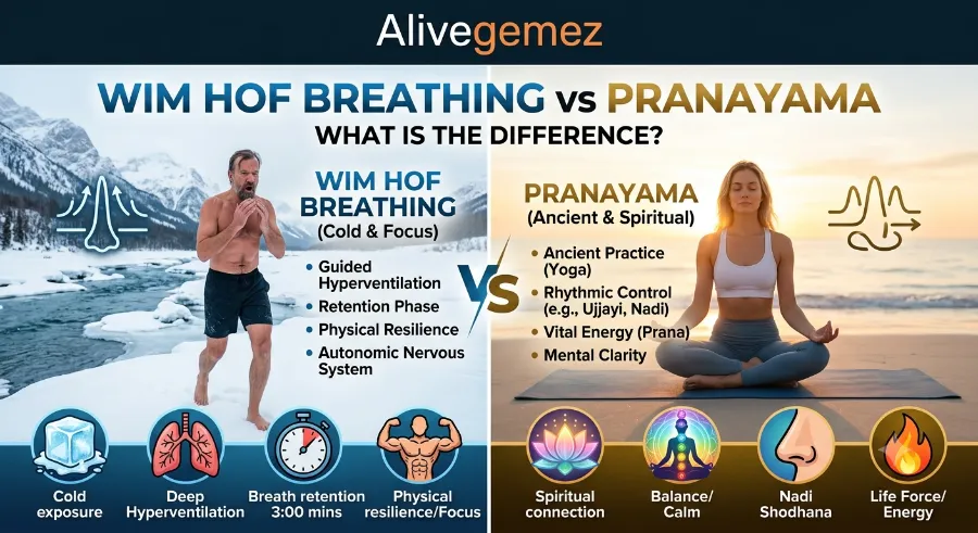 wim hof breathing vs pranayama