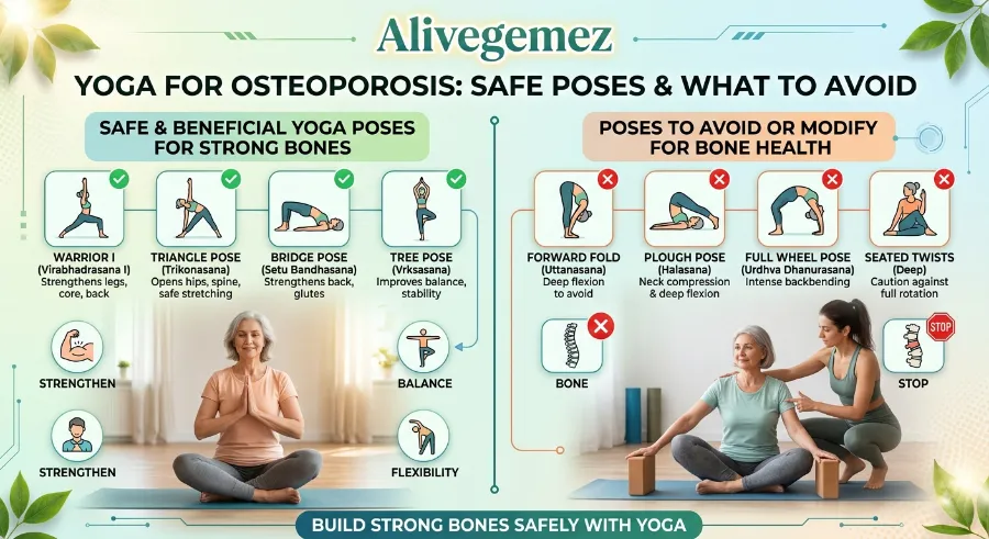yoga osteoporosis safe poses