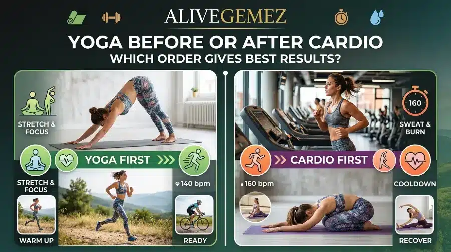 yoga before after cardio